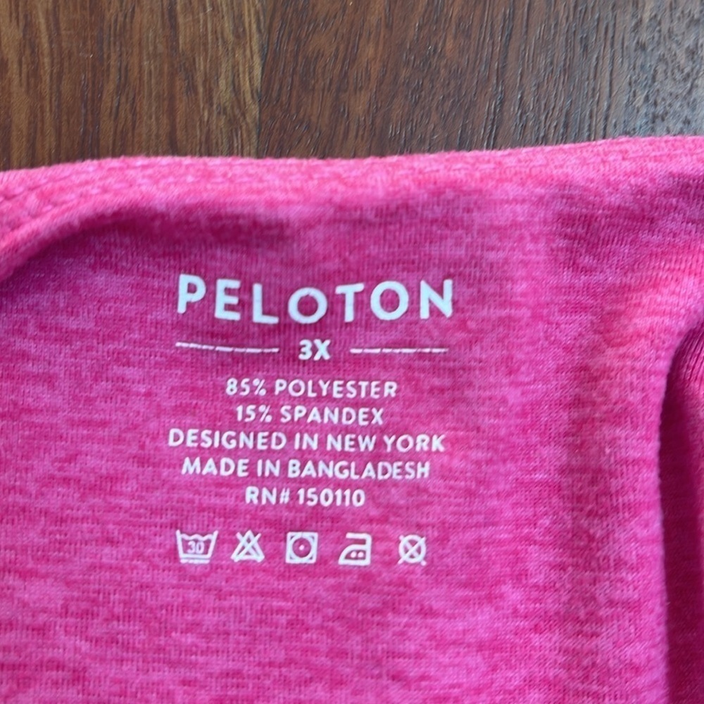 PELOTON HEATHERED STRAPPY BRA-make waves 3x - Picture 3 of 3